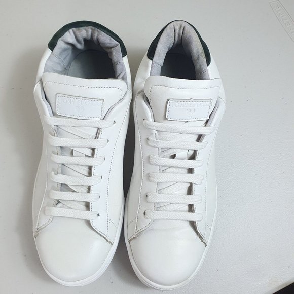 Tony Bianco sneakers white Sze 10 leather lace up volley LOGO good condition - Picture 7 of 9